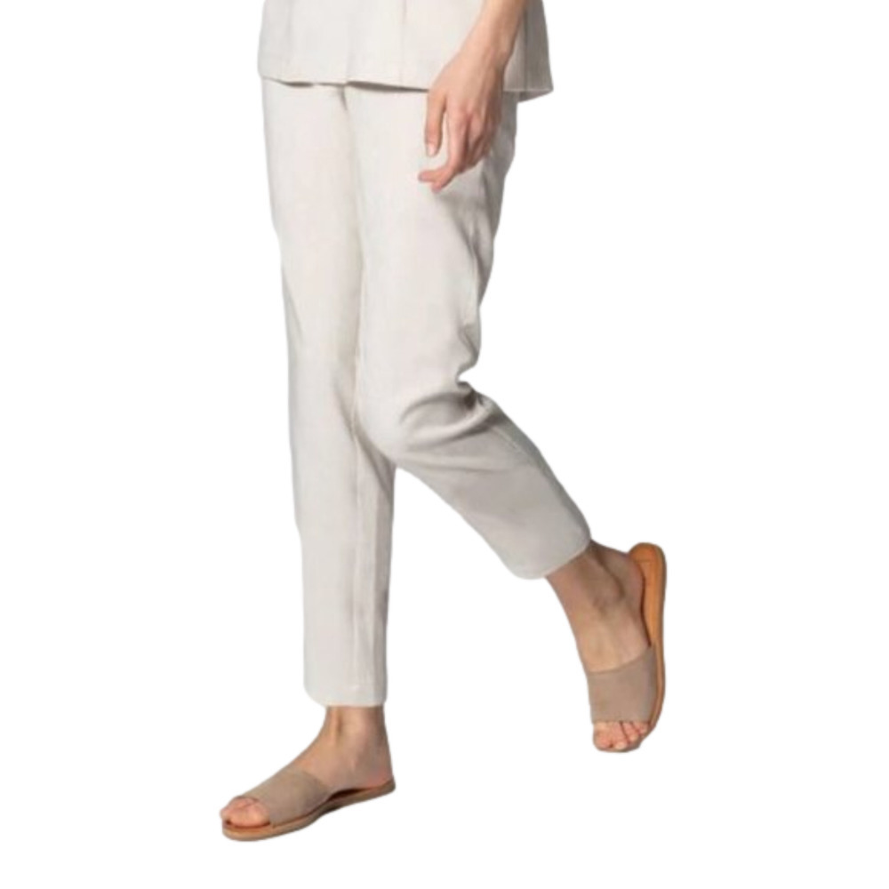New NOEL ASMAR Women's Large Sand Wide Leg Cropped Pants Business Casual Office